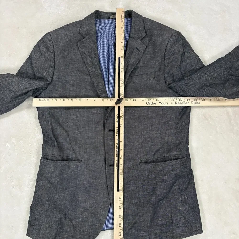 Banana Republic Mens Blazer 40R Gray Tailored Slim Fit Sport Coat Jacket
